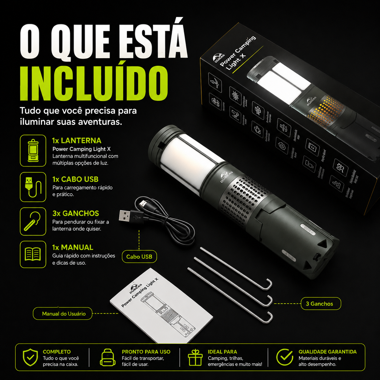 Dubeas Lâmpada de campismo