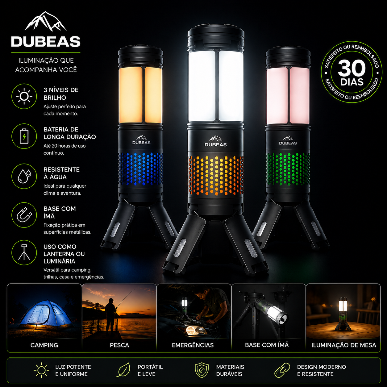 Dubeas Lâmpada de campismo