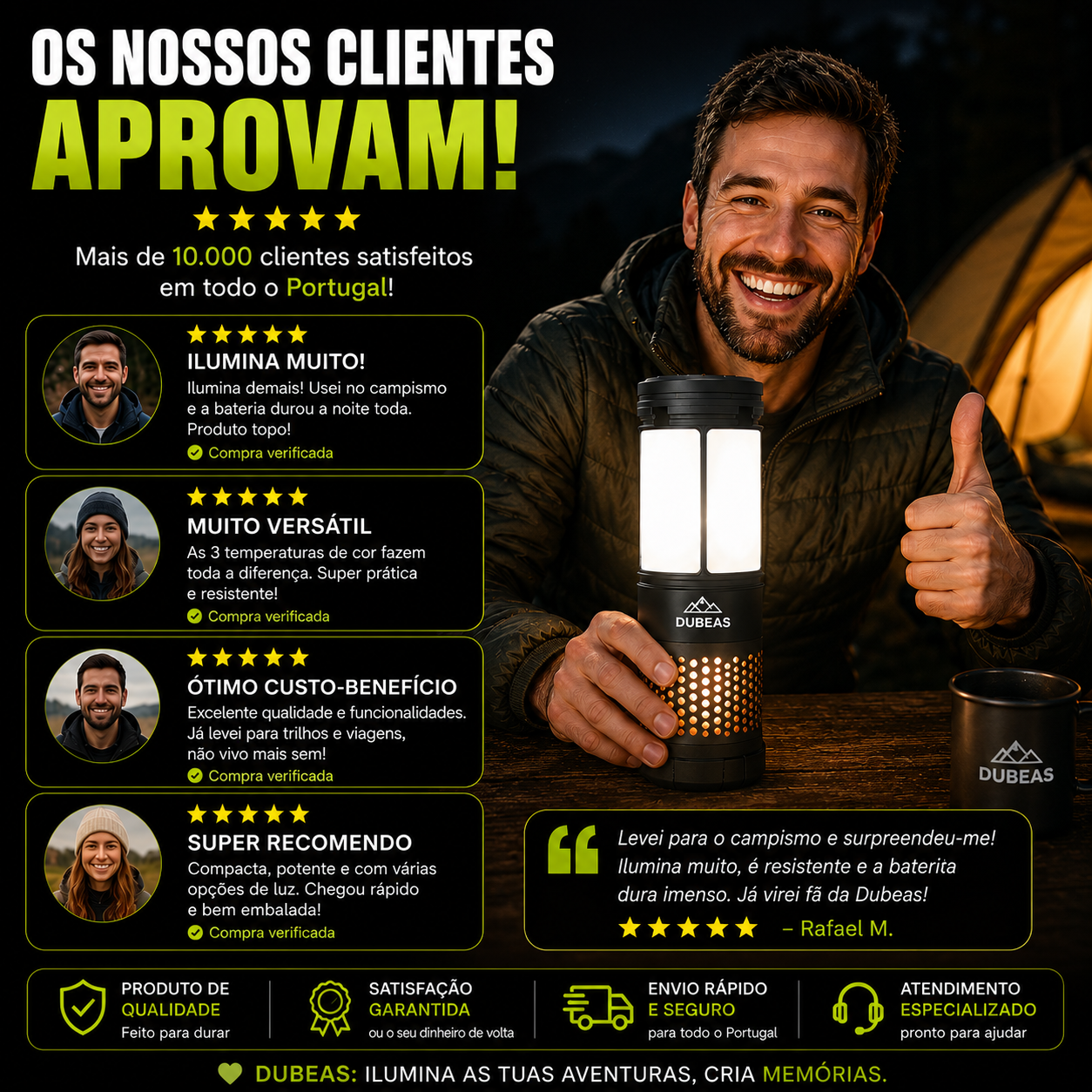 Dubeas Lâmpada de campismo