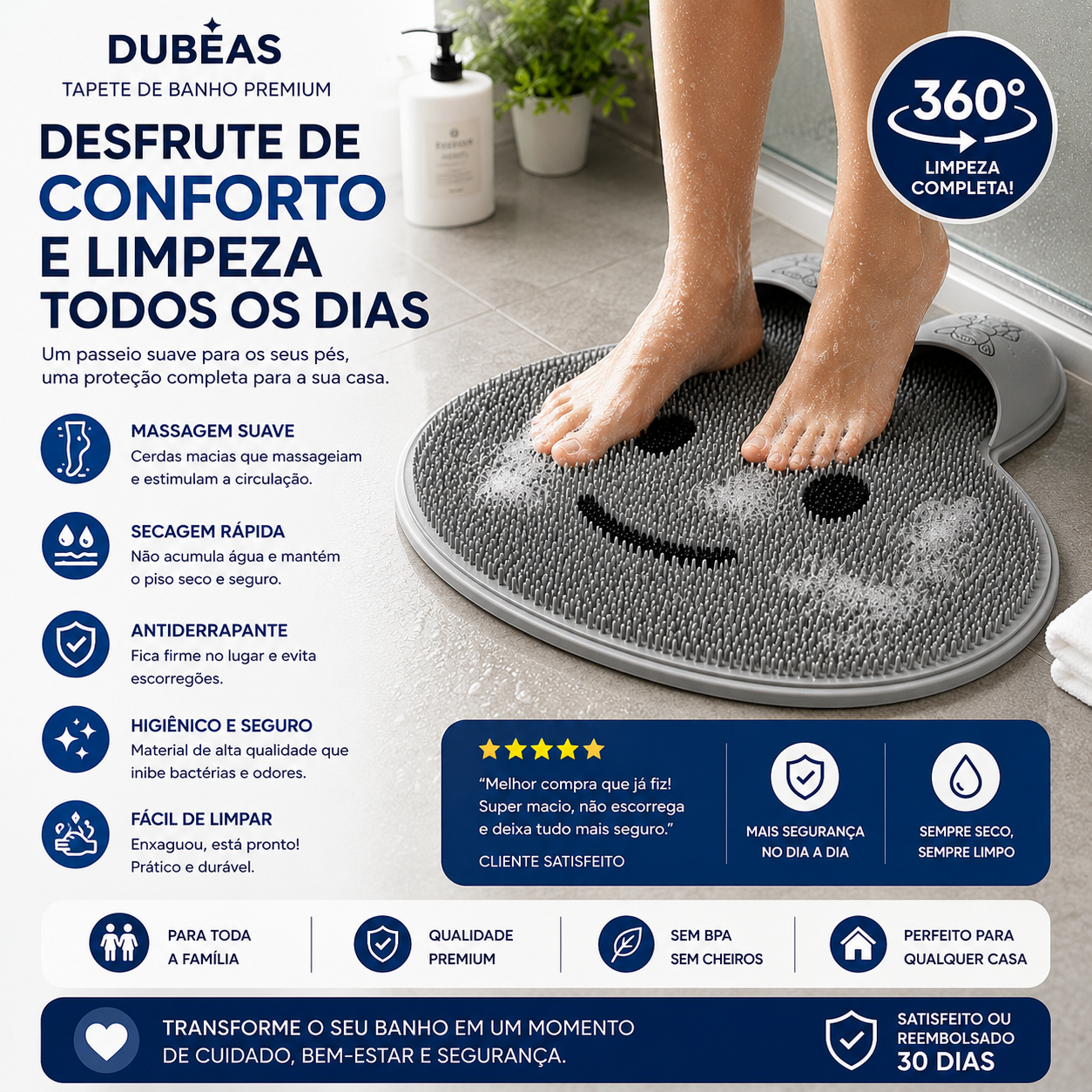 Dubeas Tapete Limpa Tudo Premium