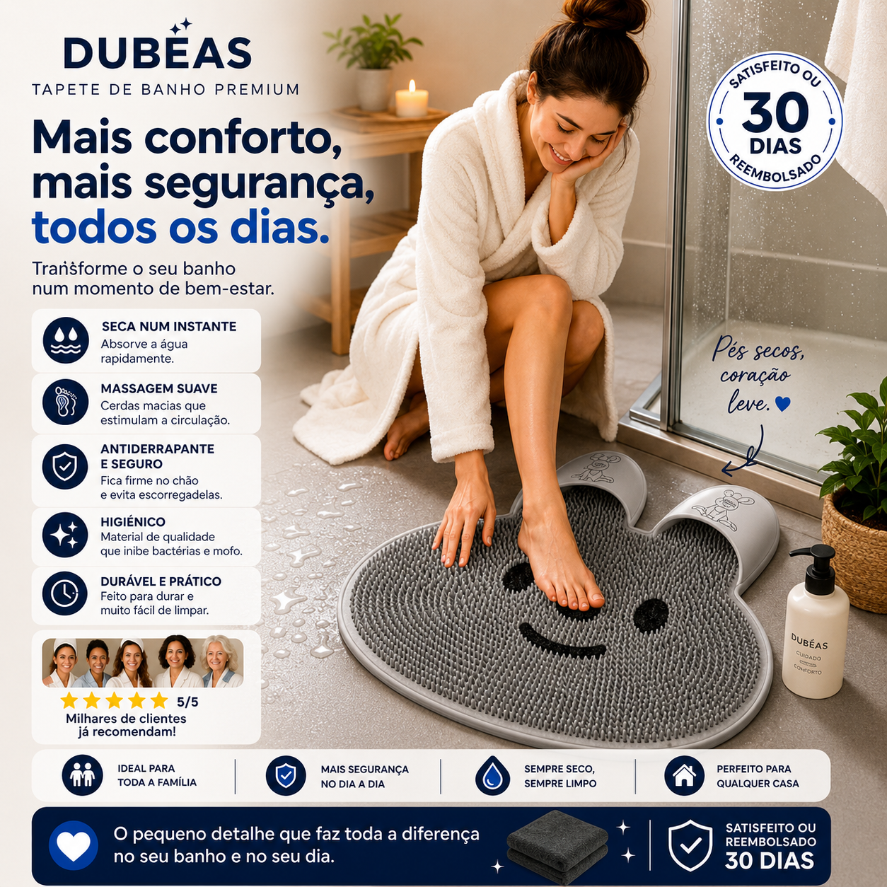 Dubeas Tapete Limpa Tudo Premium