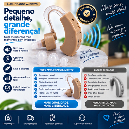 Dubeas – Amplificador de som para o ouvido