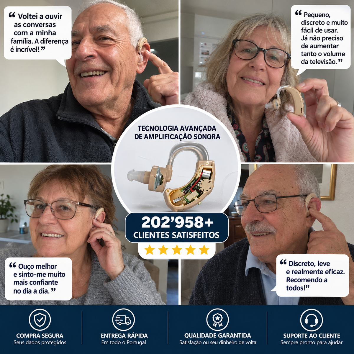 Dubeas – Amplificador de som para o ouvido